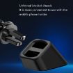Universal Car Phone Holder Base - 5 PCS Air Outlet Clip, Silver Reflective - 3