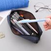 6 PCS Dark Blue Oxford Cloth Pencil Case - Student Portable Pencil Bag - 4