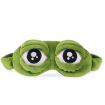 Plush 3D Frog Eye Mask with Ice Bag - Cute Eyes Sleep & Travel Cover - 3