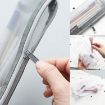 Transparent Mesh Pencil Case - Nylon, Small Black for Office & School Supplies - 4