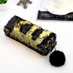 Reversible Sequin Pencil Case - Magic Blue+Purple, Big School Supplies Gift - 3