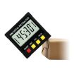 Digital Display Inclinometer Protractor Magnetic Angle Ruler 4-Sided - 2