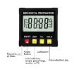 Digital Display Inclinometer Protractor Magnetic Angle Ruler 4-Sided - 4