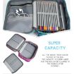 Large-Capacity Green Geometry Frosted Zipper Pencil Case - 4
