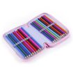 Square Two-Layer 35-Hole Sketch Colorful Stationery Bag - Purple - 5