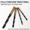 5 PCS 12.5mm 4341 Steel Twist Drill Black Yellow High-Speed Plate - 2