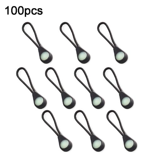 100pcs Luminous Zipper Pulls for Camping & Backpack - Anti-Lost Accessory - 1