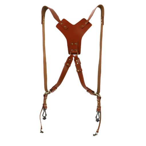 Universal Leather Double Shoulder Camera Strap for Outdoor Photography - 1