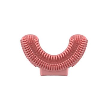 Kids Pink Silicone U-Shaped Electric Toothbrush Head 2-8 Years Replaceable - 1