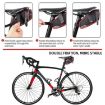 WEST BIKING Waterproof Bicycle Tail Bag - Large Saddle Bag (Black Gray) - 5