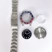 40MM Stainless Steel Case for ETA2836/Pearl 3804 GMT Watch (Blue Red) - 1