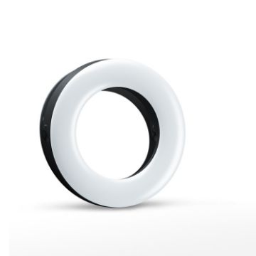 Black LED Beauty Ring Fill Light for Mobile Phone Selfies - 1