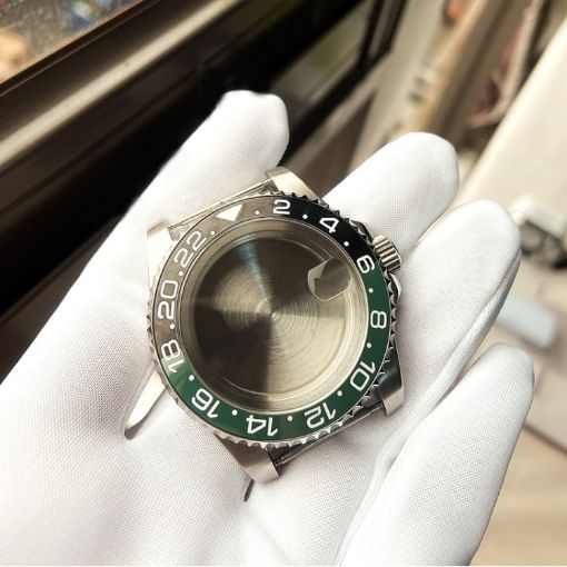 Rolex GMT Watch Case for 2813/8215/2836/3804/8200, Black Green Ring - 1