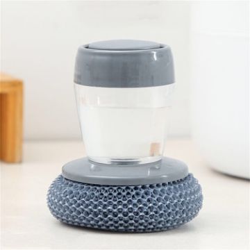 Multifunctional Push-Type Kitchen Cleaning Brush with Automatic Detergent - 1