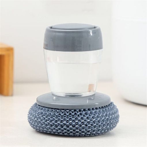 Multifunctional Push-Type Kitchen Cleaning Brush with Automatic Detergent - 1