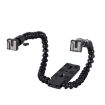 Dual Arm Hot Shoe Flash Bracket Mount Holder - Flexible Design - 1