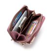 Ladies Green Mobile Phone Bag - H2107 Shoulder Messenger Pebbled Wallet - 4