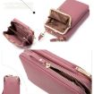 Ladies Green Mobile Phone Bag - H2107 Shoulder Messenger Pebbled Wallet - 7