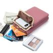 Gray H2107 Ladies Mobile Phone Shoulder Bag Pebbled Zipper Wallet - 5