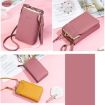Gray H2107 Ladies Mobile Phone Shoulder Bag Pebbled Zipper Wallet - 6
