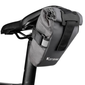 WEST BIKING YP0707249 Gray Bicycle Folding Tail Bag Riding Equipment - 1
