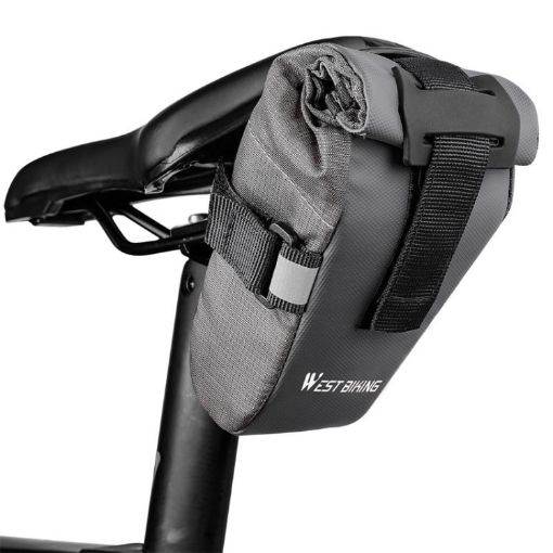 WEST BIKING YP0707249 Gray Bicycle Folding Tail Bag Riding Equipment - 1