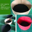 115L Black Felt Planting Barrel - 70x30cm Non-Woven Seedling Bag - 5