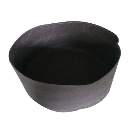 Black 90x30cm 190L Felt Planting Barrel - Indoor/Outdoor Round Bag - 1