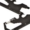 7 in 1 Outdoor Multi-Function Keychain Tool Card - Black - 3