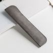Gray Leather Pencil Bag - Simple Portable PU Stationery Protective Shell - 1