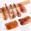Amber Resin Scraping Sheet Massage Stick Facial Shave Board Pen - 2
