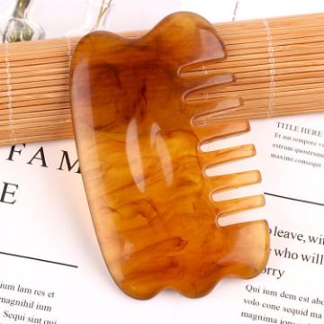 Amber Resin Scraping Sheet Massage Stick Acupuncture Pen Comb - 1