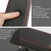Universal Gray Leather Car Arm Handle Seat Left Elbow Tray Armrest Box - 4