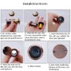 2 PCS Security Door Cat Eye HD Lens 200 Wide-Angle 16mm Green Bronze - 7