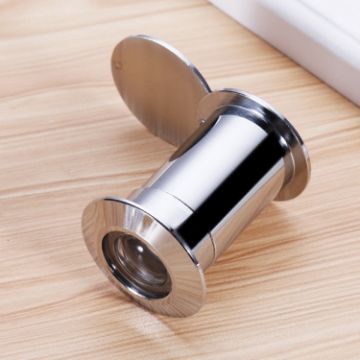 2 PCS Security Door Cat Eye HD Glass Lens 200 Wide-Angle 26mm Silver - 1