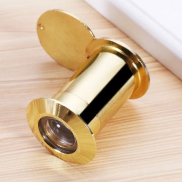 2 PCS Security Door Cat Eye HD Lens 200 Wide-Angle 26mm Gold - 1