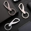 JOBON ZB-197 Black Car Waist Hanging Keychain Double Ring Metal Keychain - 2