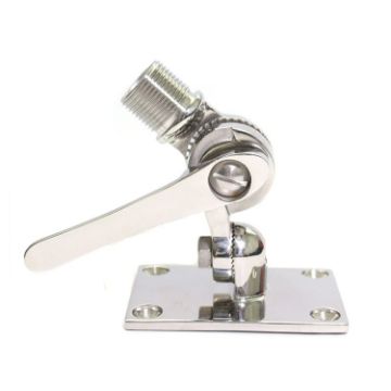 316 Stainless Steel Marine VHF Antenna Base Mount for Boat, 92mm - 1
