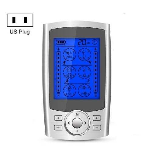 24-Mode Digital Pulse Massager, Whole Body Therapy, US Plug, Silver - 1