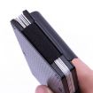 Carbon Fiber Wallet Metal RFID Card Holder - Gray - 5