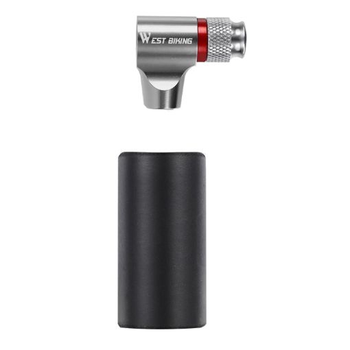 Bicycle CO2 Portable Mini Pump - Silver | Compact Bike Tire Inflator - 1