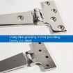 Thickened Stainless Steel T-Shaped Glass Door Hinge 100x54x4.8mm - 4