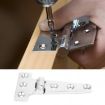 Thickened Stainless Steel T-Shaped Hinge for Cabinet Glass Door 151x75x4.5mm - 1