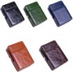 Men's Blue PU Leather Retro Lighter Cigarette Box - 2