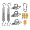 18 PCS Shade Sail Accessories Set - 304 Stainless Steel Screws & Buckle - 1
