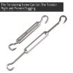 18 PCS Shade Sail Accessories Set - 304 Stainless Steel Screws & Buckle - 3
