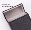 Navy Blue PU Leather Business Portable Cigarette Case - 3