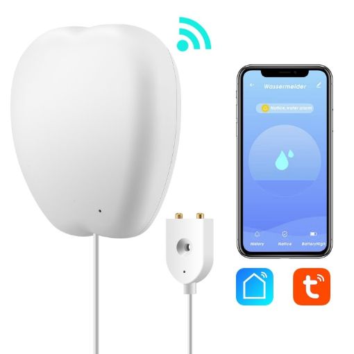 Tuya Smart Water Level Alarm WiFi Leak Detector RSH-WL03 Flood Alert - 1