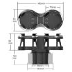 SHUNWEI SD-1038 Dual-Hole Car Cup Holder for Cola & Vacuum Flask - 3