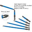 6PCS 50mm Magnetic Hand Drill Screwdriver Bit Set - Anti-Slip Design - 4